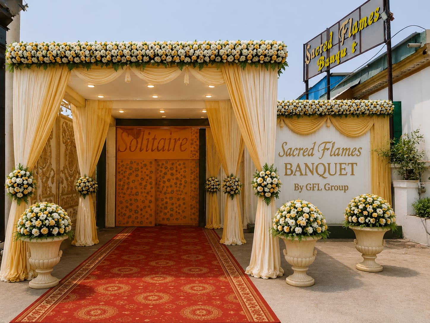 Wedding ceremony setup